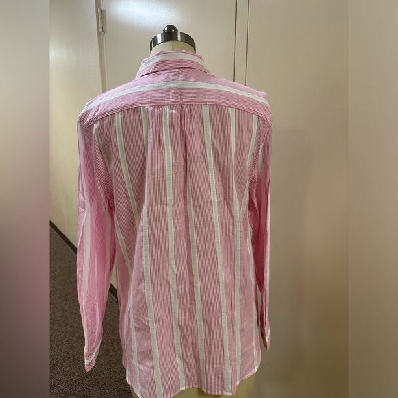 Talbots Pink and White Striped Shirt - Picture 2 of 5
